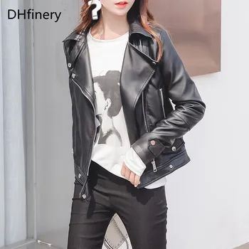 DHfinery high quality Leather Jacket Women Bust: 108-140CM autumn winter black Faux Leather Soft Jacket plus size XL-5XL B246
DHfinery high quality Leather Jacket Women Bust: 108-140CM autumn winter black Faux Leather Soft Jacket plus size XL-5XL B246