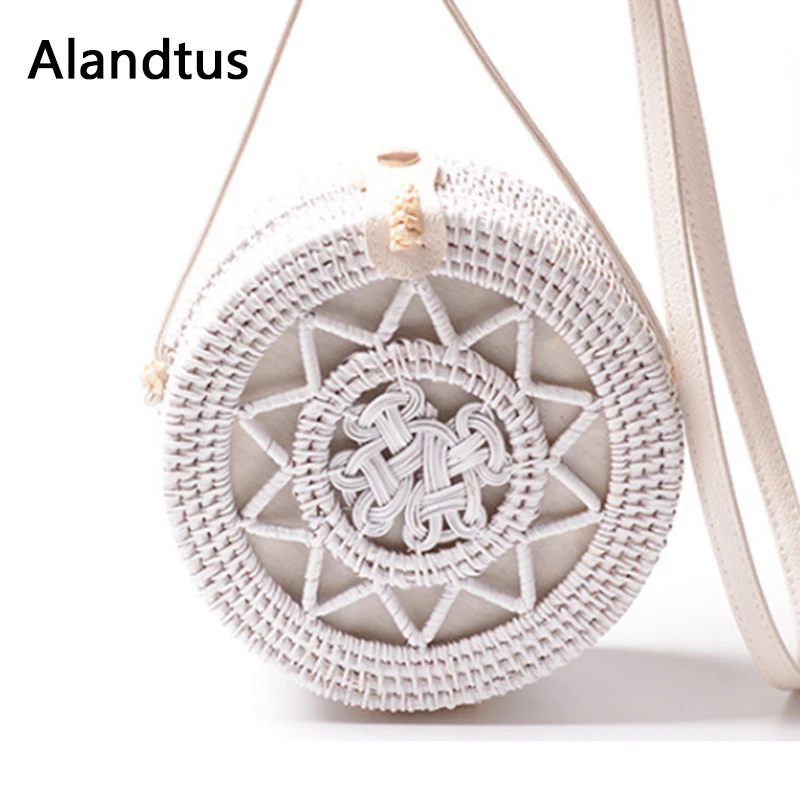 Alandtus Round Straw Bags For Women Rattan Shoulder Bag Handmade Woven Beach Handbags Sac A Main Bolso Mujer Bolsa Feminina
Alandtus Round Straw Bags For Women Rattan Shoulder Bag Handmade Woven Beach Handbags Sac A Main Bolso Mujer Bolsa Feminina