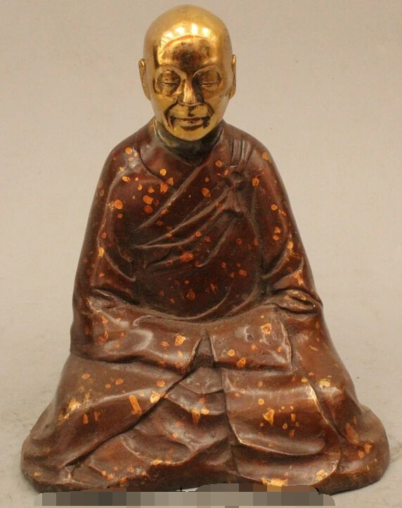 

Details about 6" Chinese Buddhism Purple Bronze Buddhist Monk Bonze Shaveling Statue Sculpture R0715