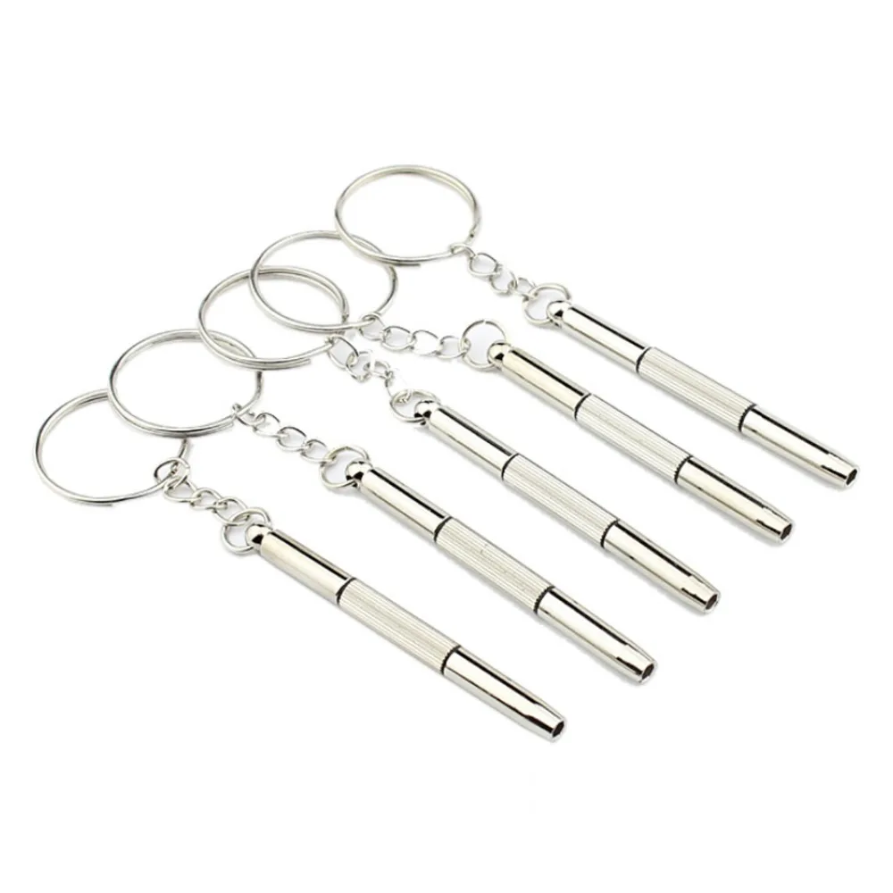 Stainless Steel Eyeglass Screwdriver Set for Sunglass Glasses Watch Repair Tool Kit with Keychain cross flathead Screwdrivers
Stainless Steel Eyeglass Screwdriver Set for Sunglass Glasses Watch Repair Tool Kit with Keychain cross flathead Screwdrivers