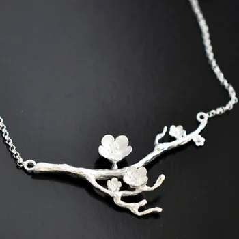 925 Sterling Silver Cherry blossom Necklace Fashion Summer Jewelry Branch Flowers Necklaces & Pendants for women Joyas De Plata
925 Sterling Silver Cherry blossom Necklace Fashion Summer Jewelry Branch Flowers Necklaces & Pendants for women Joyas De Plata
