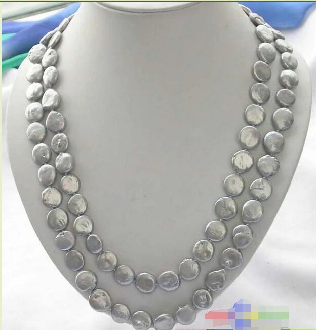 48" 14MM GRAY COIN FRESHWATER CULTURED PEARL NECKLACE p1753 ^^^@^Noble style Natural Fine jewe FREE SHIPPING
48" 14MM GRAY COIN FRESHWATER CULTURED PEARL NECKLACE p1753 ^^^@^Noble style Natural Fine jewe FREE SHIPPING