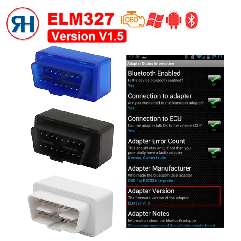 Super OBD2 Mini ELM327 Bluetooth V1.5 V2.1 OBD 2 OBDII Code Reader ELM 327 2.1 Diagnostic Scanner Tool Work on Android/PC
Super OBD2 Mini ELM327 Bluetooth V1.5 V2.1 OBD 2 OBDII Code Reader ELM 327 2.1 Diagnostic Scanner Tool Work on Android/PC