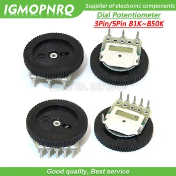 50pcs 3Pin / 5Pin 16*2mm Double Gear Tuning Dial Potentiometer B102 B103 B203 B503 B10K B20K B50K Dial Potentiometer IGMOPNRQ
50pcs 3Pin / 5Pin 16*2mm Double Gear Tuning Dial Potentiometer B102 B103 B203 B503 B10K B20K B50K Dial Potentiometer IGMOPNRQ
