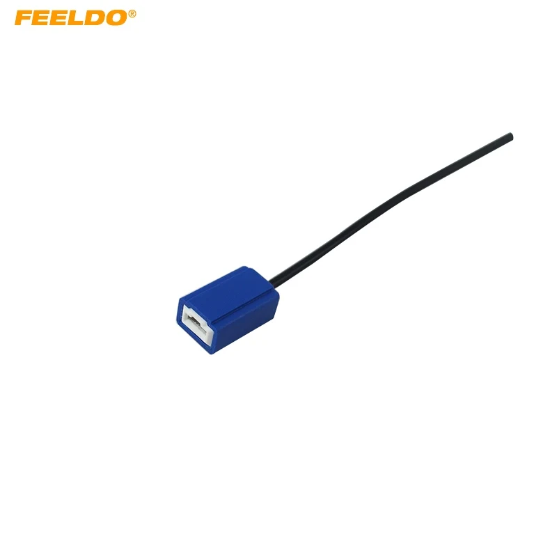 

FEELDO 30Pcs H1/h3 female ceramic Heat Resistance Headlight Wiring Harness lamp holder socket CONNECTOR TER BULB