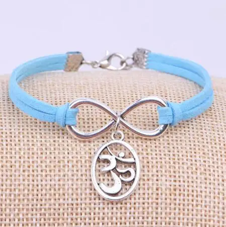 Vintage Silver Infinity OM Aum Ohm Mantra Sign Bracelet Jewelry Charm Mixed Velvet Rope Cuff Bangles Women Accessories Gift HOT
Vintage Silver Infinity OM Aum Ohm Mantra Sign Bracelet Jewelry Charm Mixed Velvet Rope Cuff Bangles Women Accessories Gift HOT