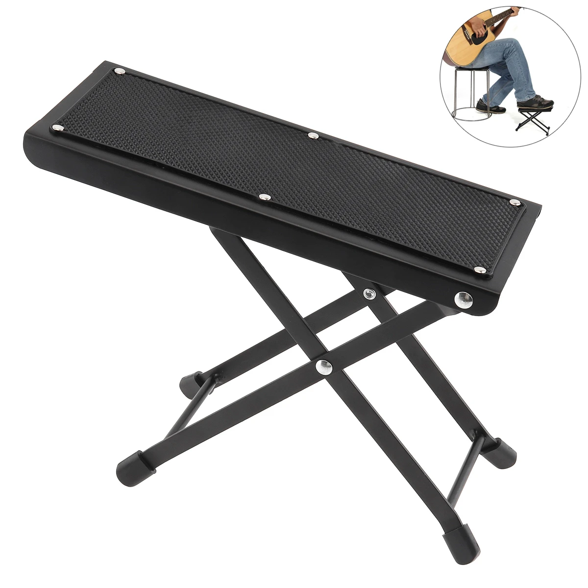 Folding Metal Guitar Footstool Rest Anti-Slip Stand Height Adjustable Foot Rest Stand Footboard
Folding Metal Guitar Footstool Rest Anti-Slip Stand Height Adjustable Foot Rest Stand Footboard