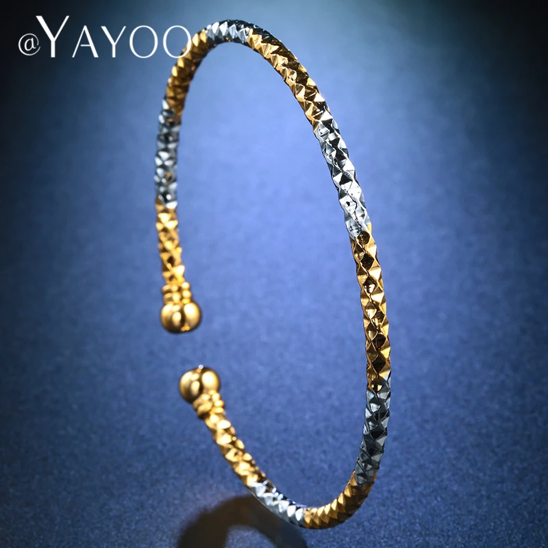 AYAYOO Trendy Bracelet Women Simple Fashion Dubai Gold /Silver Color Metal Bead Copper Cuff Bracelet Femme India Jewellery
AYAYOO Trendy Bracelet Women Simple Fashion Dubai Gold /Silver Color Metal Bead Copper Cuff Bracelet Femme India Jewellery