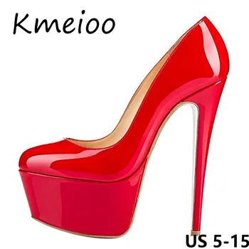Kmeioo 2018 US 5-15 Hot Sale Sexy Ladies Shoes Woman Fashion Platform Pumps Round Toe High Heels Evening Party Wedding Stiletto
Kmeioo 2018 US 5-15 Hot Sale Sexy Ladies Shoes Woman Fashion Platform Pumps Round Toe High Heels Evening Party Wedding Stiletto