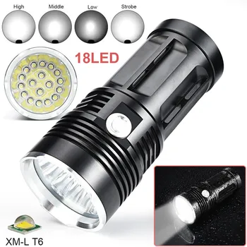 45000LM 18 x XM L T6 LED 4 Modes Flashlight Torch 4 x 18650 Hunting Lamp Lampe LED Camping Work light Linterna Lanterna Powerful
45000LM 18 x XM L T6 LED 4 Modes Flashlight Torch 4 x 18650 Hunting Lamp Lampe LED Camping Work light Linterna Lanterna Powerful