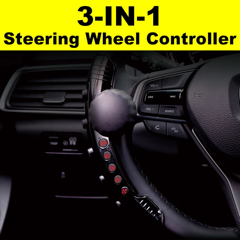 Universal 3 In1 Wireless Car Steering Wheel Button Remote Control LED Car DVD Navigation Buttons Remote Controller+Booster Ball
Universal 3 In1 Wireless Car Steering Wheel Button Remote Control LED Car DVD Navigation Buttons Remote Controller+Booster Ball