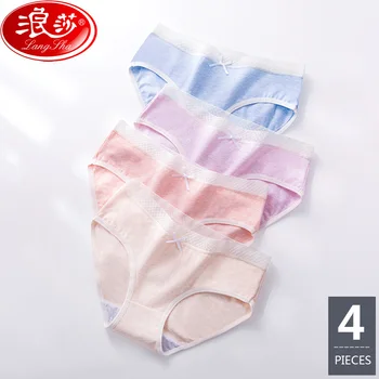 LANGSHA 4Pcs/lot Women Panties Cute Bow Cotton Underwear Comfort Seamless Briefs Soft Breathable Girls Slimming Panty Size XXL
LANGSHA 4Pcs/lot Women Panties Cute Bow Cotton Underwear Comfort Seamless Briefs Soft Breathable Girls Slimming Panty Size XXL