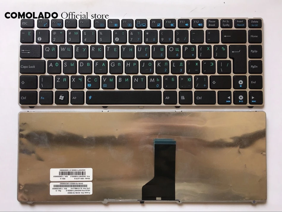 RU Russian Keyboard for ASUS UL30 U30 UL30A UL30V UL80 Black With Silver Frame Keyboard RU Layout