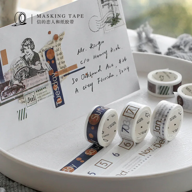 3 Rolls/Pack Calendar Planner Washi Masking Tapes DIY Scrapbooking Sticker Week Month Number Washi Tape Set Label stickers
3 Rolls/Pack Calendar Planner Washi Masking Tapes DIY Scrapbooking Sticker Week Month Number Washi Tape Set Label stickers