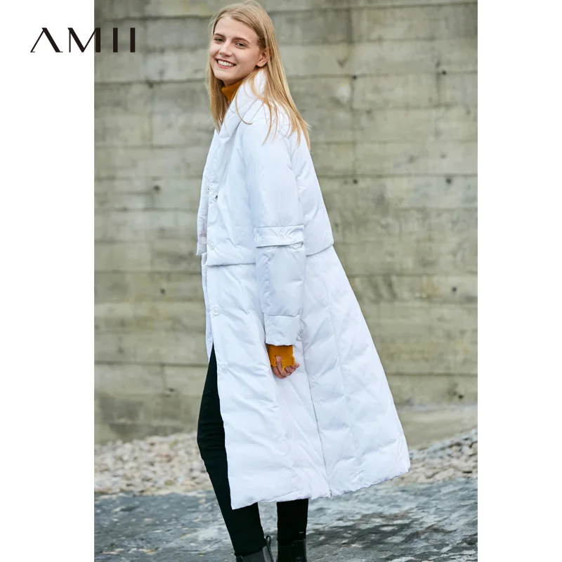 Amii Minimalist White Down Jacket Women Winter 2018 Causal Solid Patchwork Zipper Water-proof Side Slit Warm Female Down Coat
Amii Minimalist White Down Jacket Women Winter 2018 Causal Solid Patchwork Zipper Water-proof Side Slit Warm Female Down Coat