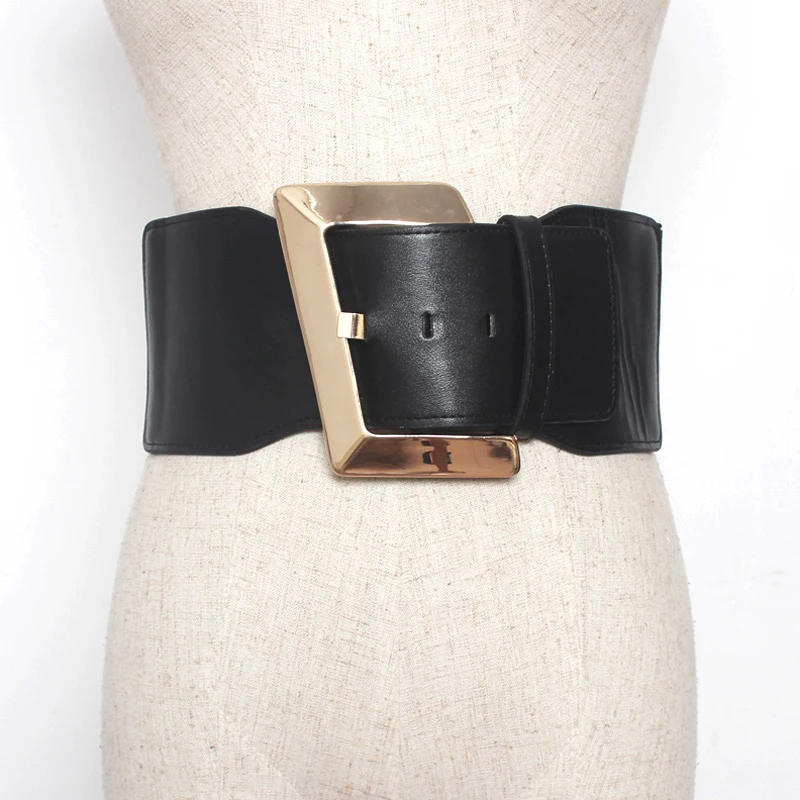 New brand design Elegant Women gold Buckle Wide Stretch Elastic Corset Waist Belts Waistband Apparel Accessories
New brand design Elegant Women gold Buckle Wide Stretch Elastic Corset Waist Belts Waistband Apparel Accessories