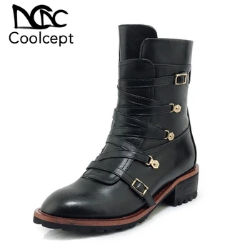 CoolCept Woman Ankle Boots Real Leather Plush Fur Warm Woman Shoes Winter Fashion Short Boots Ladies Footwear Size 33-40
CoolCept Woman Ankle Boots Real Leather Plush Fur Warm Woman Shoes Winter Fashion Short Boots Ladies Footwear Size 33-40