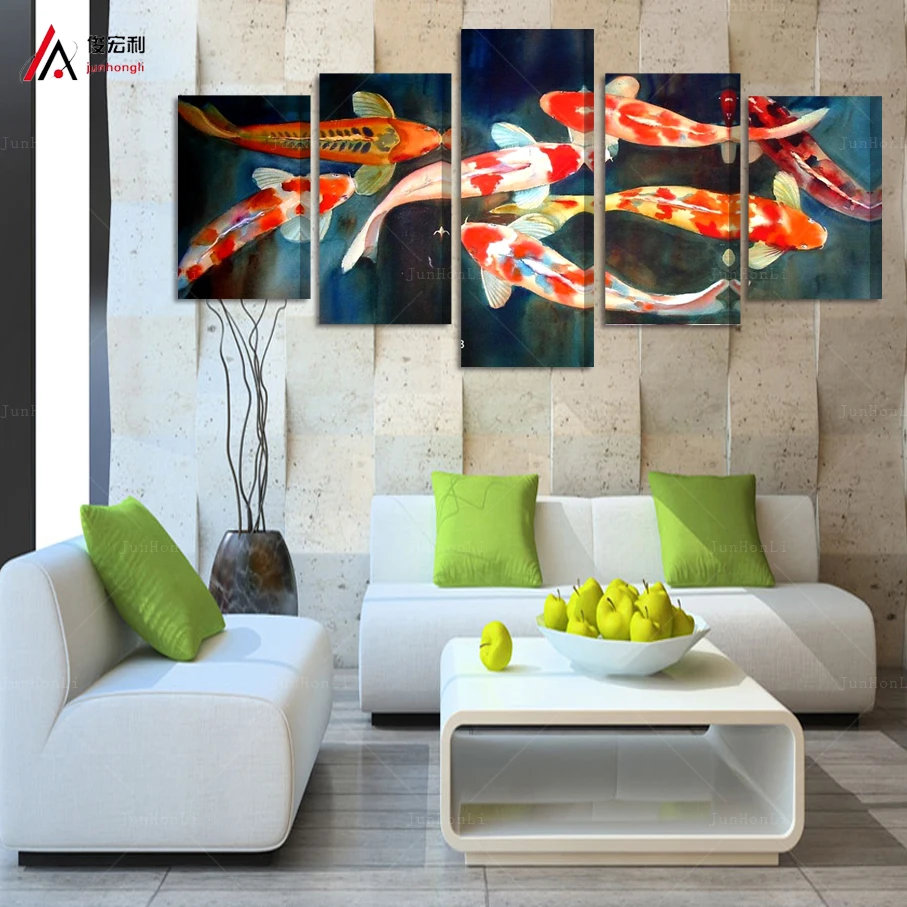 Online kopen Wholesale koi fish wall art uit China koi fish wall art