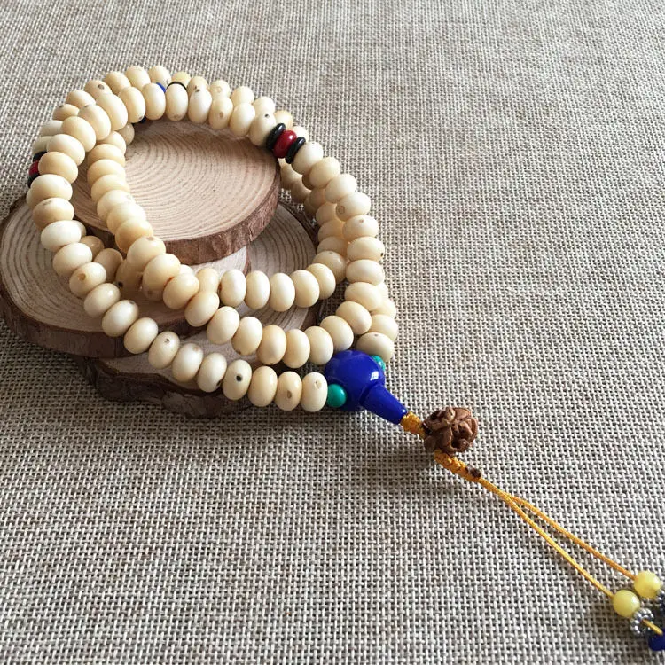 6*10mm Natural White Jade Bodhi 108 Wood Prayer Beads Bracelet / Necklace Z64 10.20 40
6*10mm Natural White Jade Bodhi 108 Wood Prayer Beads Bracelet / Necklace Z64 10.20 40