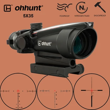 ohhunt 5X35 Hunting Real Optics Fiber Scope BDC Triangle Horseshoe Glass Reticle Tactical Optical Sights for Rifle .223 .308
ohhunt 5X35 Hunting Real Optics Fiber Scope BDC Triangle Horseshoe Glass Reticle Tactical Optical Sights for Rifle .223 .308