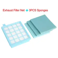Запасные выпускной фильтр чистая w/3 xsponges для Philips пылесос
