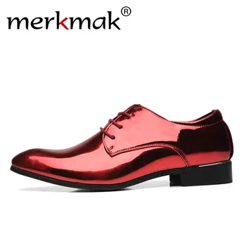 Merkmak Glossy Men Oxfords Leather Shoes Trend British Male Lace Up Casual Dress Shoe Larger Size 37-48 Comfortable Men's Flats
Merkmak Glossy Men Oxfords Leather Shoes Trend British Male Lace Up Casual Dress Shoe Larger Size 37-48 Comfortable Men's Flats