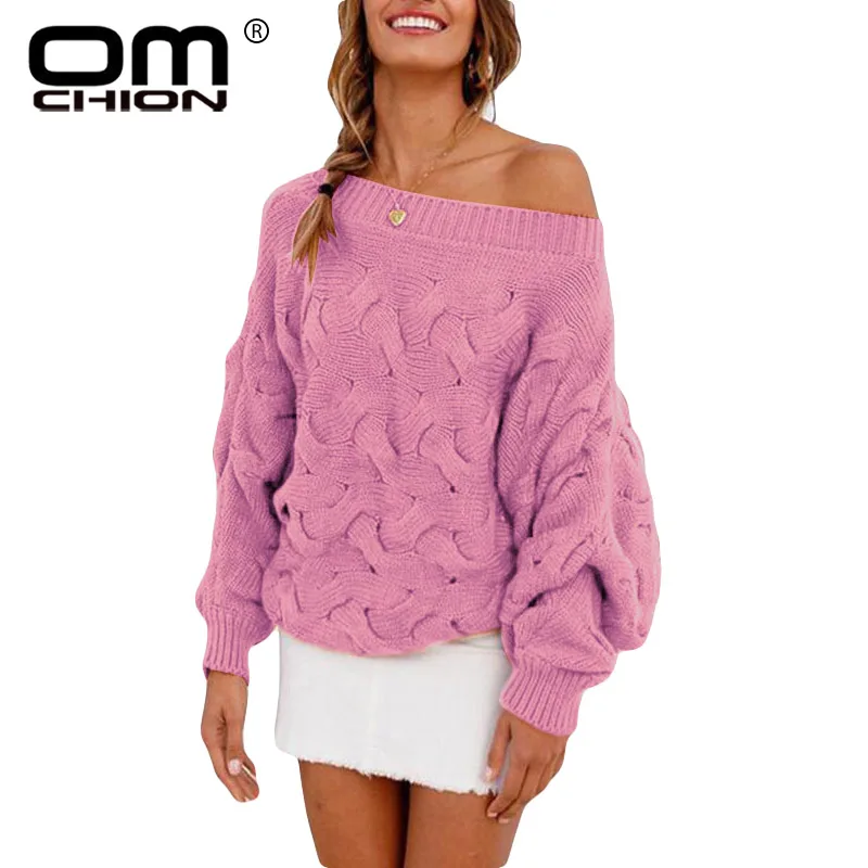 OMCHION Slash Neck One Shoulder Off Sexy Sweater Women 2018 Winter Lantern Sleeve Oversized Female Pullover Twist Jumper LMM208
OMCHION Slash Neck One Shoulder Off Sexy Sweater Women 2018 Winter Lantern Sleeve Oversized Female Pullover Twist Jumper LMM208