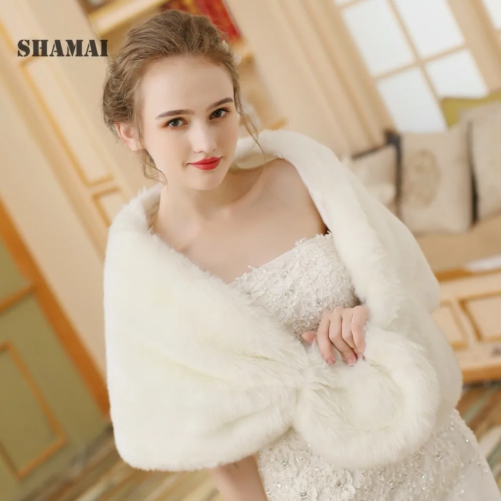 SHAMAI Women Elegant Faux Fur Winter Autumn Warm Bridal Wraps Pearl Wedding Wrap Stole Bolero Scarf Wedding Party Cape
SHAMAI Women Elegant Faux Fur Winter Autumn Warm Bridal Wraps Pearl Wedding Wrap Stole Bolero Scarf Wedding Party Cape