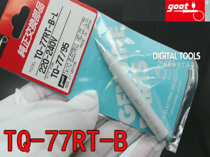 

1 pcs Original Japan GOOT Replaceable Soldering Iron Tip Ultra-durable For TQ-77 and TQ-95 220V-240V Internal Heat Type