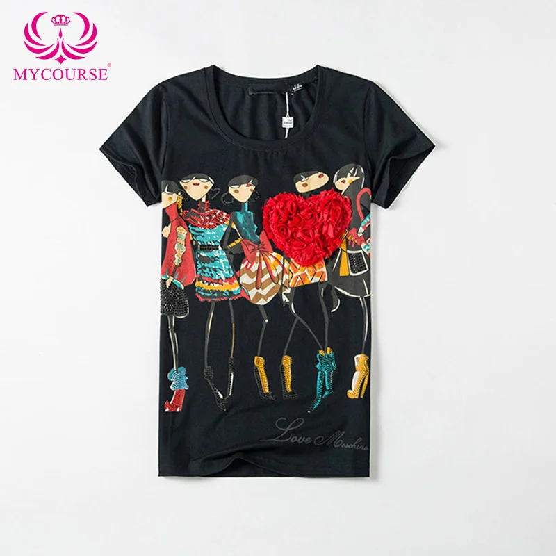 MYCOURSE Fashion t shirt women's t shirts five cartoon print chemise appliques flowers short sleeves female girl's t shirt
MYCOURSE Fashion t shirt women's t shirts five cartoon print chemise appliques flowers short sleeves female girl's t shirt