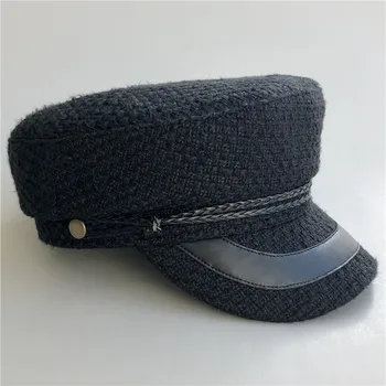 Autumn Winter 2018 Vintage Hats For Women New Black And White Case Tweed Military Hat Knitted Silver Caps Female Casquette
Autumn Winter 2018 Vintage Hats For Women New Black And White Case Tweed Military Hat Knitted Silver Caps Female Casquette