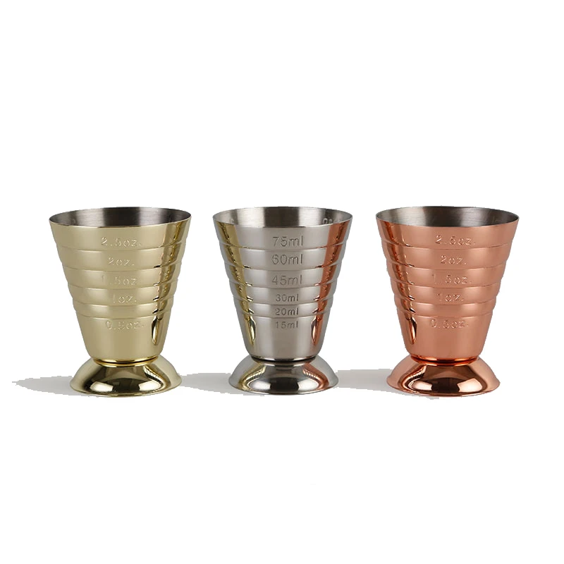 3PCs Golden Silver 75ml/2.5oz/5Tbsp Cocktail Jigger Stainless Steel Single Shot Bar Jigger Measures Bartender Tools
3PCs Golden Silver 75ml/2.5oz/5Tbsp Cocktail Jigger Stainless Steel Single Shot Bar Jigger Measures Bartender Tools