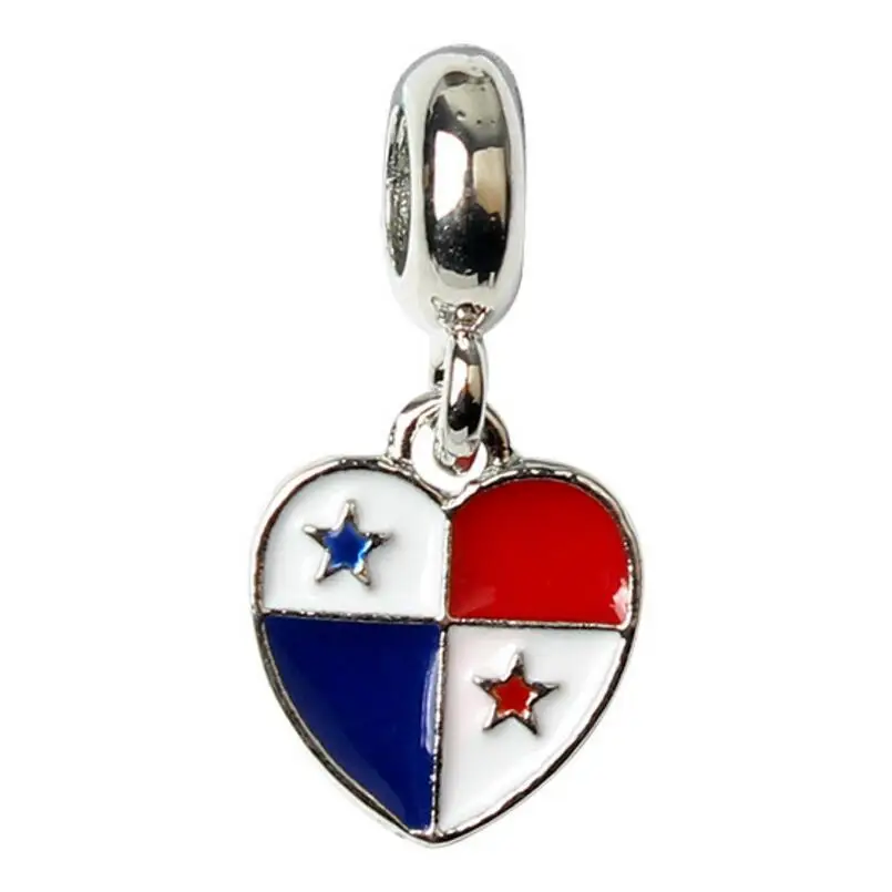 20pcs/Lot Fashion Enamel Panama Flag Design Alloy metal Heart Charm for Bracelet Necklace Jewelry making DIY Accessory PED202
20pcs/Lot Fashion Enamel Panama Flag Design Alloy metal Heart Charm for Bracelet Necklace Jewelry making DIY Accessory PED202