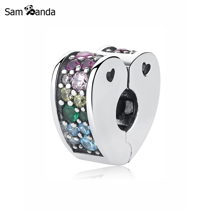 New Original 100% 925 Sterling Silver Charm Bead Arcs of Love Clip Charms Rainbow Heart Fit Pandora Bracelets Diy Women Jewelry
New Original 100% 925 Sterling Silver Charm Bead Arcs of Love Clip Charms Rainbow Heart Fit Pandora Bracelets Diy Women Jewelry