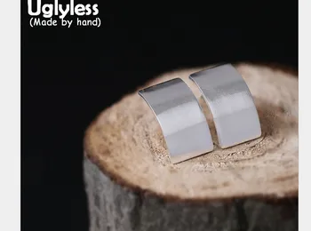 Uglyless Real S 990 Silver Curved Rectangle Studs Handmade Women Elegant Dress Stud Earrings Simple Fine Jewelry Brincos Bijoux 
Uglyless Real S 990 Silver Curved Rectangle Studs Handmade Women Elegant Dress Stud Earrings Simple Fine Jewelry Brincos Bijoux