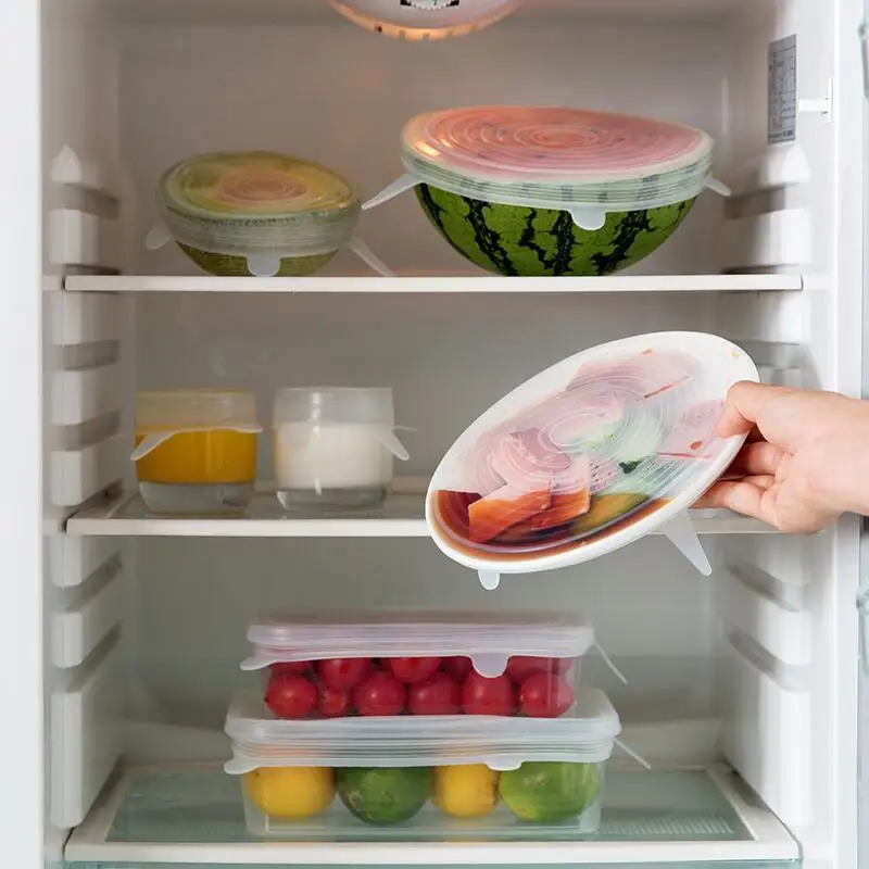 6 Sets of Food Grade Silicone Wrap Film Can Be Stretched Transparent Repeated Vegetable and Fruit Preservation Silicone Cover
6 Sets of Food Grade Silicone Wrap Film Can Be Stretched Transparent Repeated Vegetable and Fruit Preservation Silicone Cover