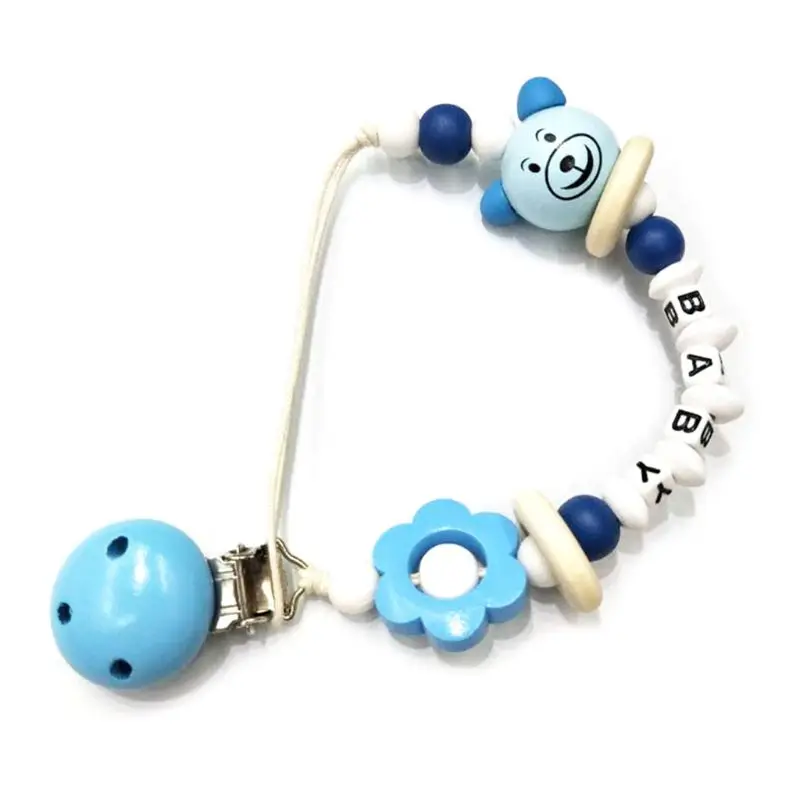 Pacifier Clip Baby Nipple Holder Chain Bear Floral Wood Soother Letter Anti Drop Infant Pacifier Beads
Pacifier Clip Baby Nipple Holder Chain Bear Floral Wood Soother Letter Anti Drop Infant Pacifier Beads