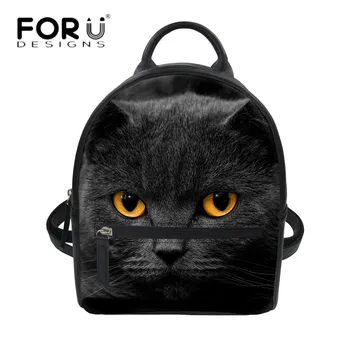 FORUDESIGNS Cool Cat 3D Printing Small Women Backpack Ladies Casual PU Leather School Bag Backpacks for Teen Girls Mini Rucksack
FORUDESIGNS Cool Cat 3D Printing Small Women Backpack Ladies Casual PU Leather School Bag Backpacks for Teen Girls Mini Rucksack