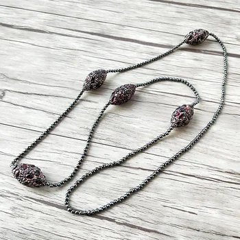 4 Strands Nature Stone Pave Rhinestone Crystal Oval Bead and Hematite beads Necklace For Women Jewelry NK424
4 Strands Nature Stone Pave Rhinestone Crystal Oval Bead and Hematite beads Necklace For Women Jewelry NK424