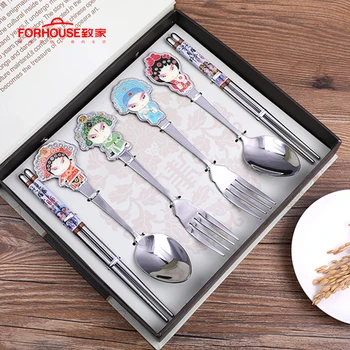 3/6pc/set Stainless Steel Dinnerware Set Spoon Fork Set Chinese Peking Opera Facial Masks Tableware Set with Gift Box For Gift
3/6pc/set Stainless Steel Dinnerware Set Spoon Fork Set Chinese Peking Opera Facial Masks Tableware Set with Gift Box For Gift