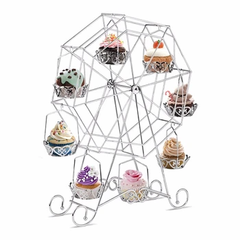 Hot Sale Silver Cupcake Stand, Ferris Wheel Cupcake Stand, Dessert Server For Carnival, Birthdays, Weddings And Party, 8 Cupca
Hot Sale Silver Cupcake Stand, Ferris Wheel Cupcake Stand, Dessert Server For Carnival, Birthdays, Weddings And Party, 8 Cupca