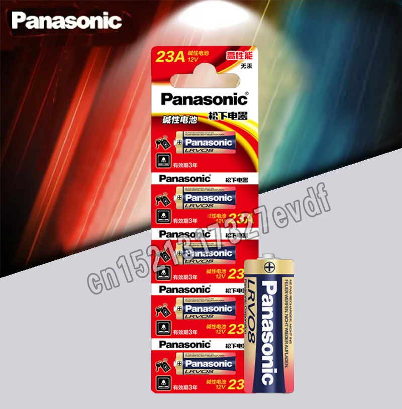 5PCS/LOT 100% Genuine Panasonic LRV08L-1B5C 12V A23 23A Alkaline battery/alarm batteries
5PCS/LOT 100% Genuine Panasonic LRV08L-1B5C 12V A23 23A Alkaline battery/alarm batteries