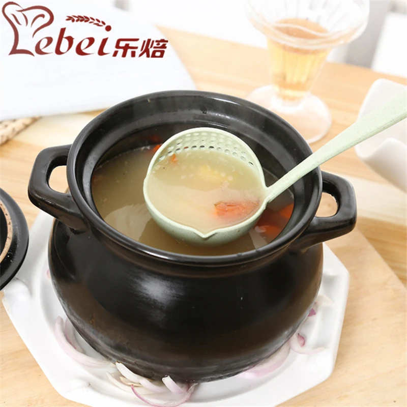 1pc LeBei Multifunction 2 in 1 Long Handle Soup Spoon Porridge Spoons Colander with Filter Flatware Kitchen Accessories | Дом и сад