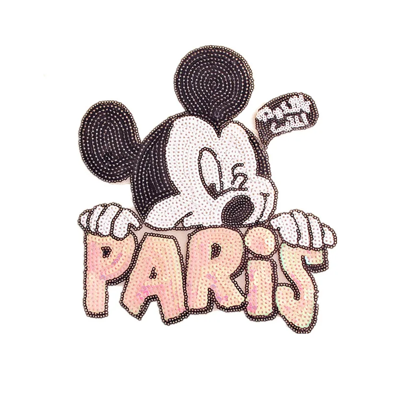 1PCS Mouse PARIS Sequins Fabric Patch Embroidered Iron on Patches For Clothing DIY Decoration Clothes Stickers Applique Badge
1PCS Mouse PARIS Sequins Fabric Patch Embroidered Iron on Patches For Clothing DIY Decoration Clothes Stickers Applique Badge