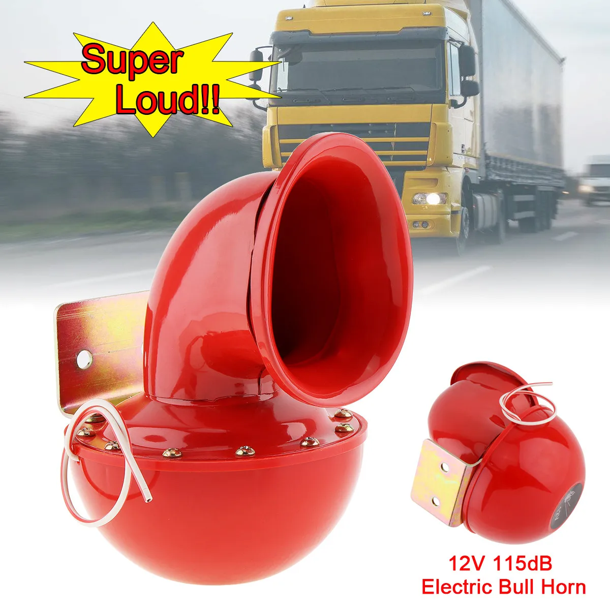 8A 12V 115dB 175Hz Red Metal Electric Bull Horn Super Loud Raging Sound for Auto Car Motorcycle Truck Boat
8A 12V 115dB 175Hz Red Metal Electric Bull Horn Super Loud Raging Sound for Auto Car Motorcycle Truck Boat