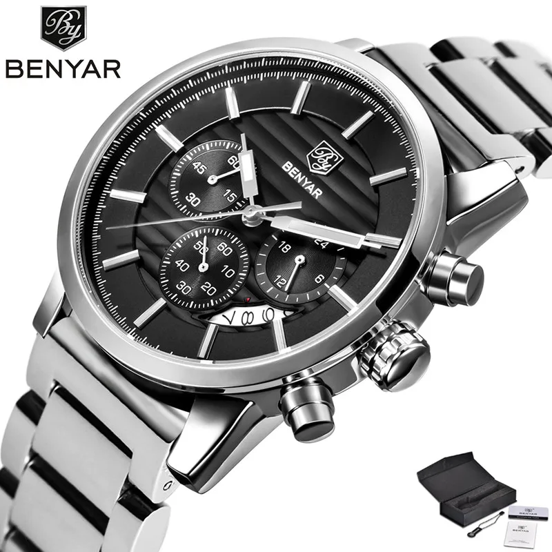 High Quality Fashion Men's Quartz Wristwatch Date Chronograph 5 Colors Design Dial Stainless Steel Clasp Cool Sport Watch
High Quality Fashion Men's Quartz Wristwatch Date Chronograph 5 Colors Design Dial Stainless Steel Clasp Cool Sport Watch