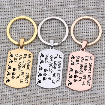 "...But We Can Adjust The Sails"Inspirational Keychain Fashion Jewelry Stainless Steel Men Women Gift Uplifting Key Pendant
"...But We Can Adjust The Sails"Inspirational Keychain Fashion Jewelry Stainless Steel Men Women Gift Uplifting Key Pendant