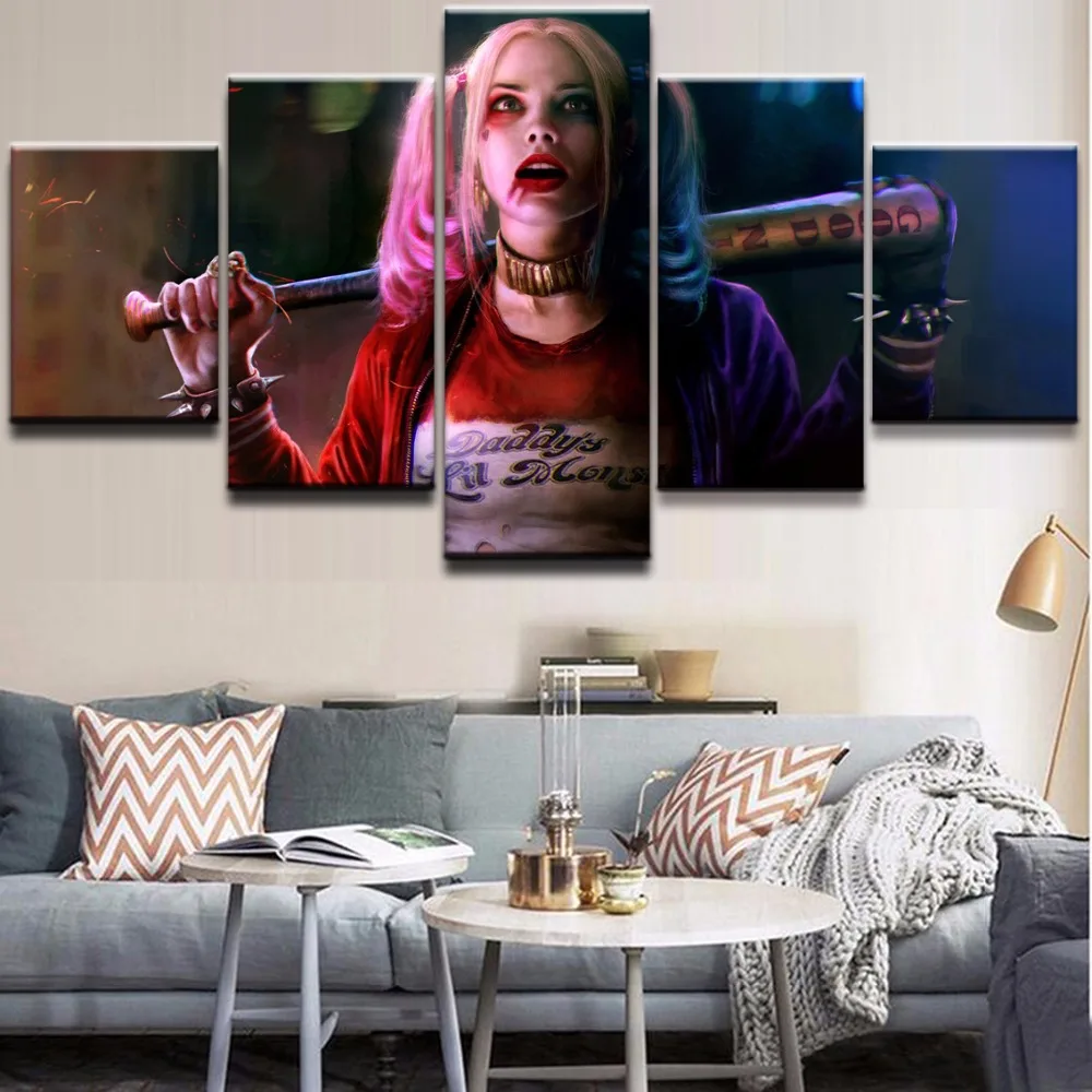Modern Frames 5 Panel Harley Quinn Canvas Painting Home Decor The Dark Knight Movie Poster Artwork Print Canvas Wall Picture
Modern Frames 5 Panel Harley Quinn Canvas Painting Home Decor The Dark Knight Movie Poster Artwork Print Canvas Wall Picture