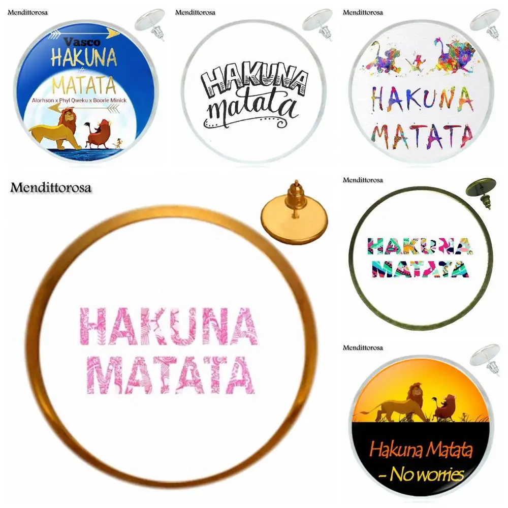 Hakuna Matata Inspirational Harajuku Jewelry Glass Cabochon Bronze/Silver/Golden Clip Ear Hook Stud Earring For Women Gifts Boy
Hakuna Matata Inspirational Harajuku Jewelry Glass Cabochon Bronze/Silver/Golden Clip Ear Hook Stud Earring For Women Gifts Boy