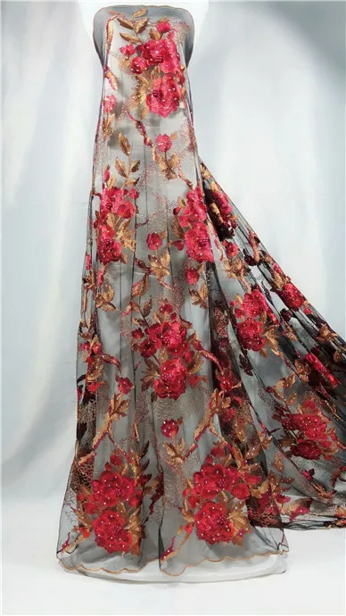 Elegant Burgundy beads wholesale bridal nigerian lace fabrics Red black 3D Flower african french lace fabric for wedding dress
Elegant Burgundy beads wholesale bridal nigerian lace fabrics Red black 3D Flower african french lace fabric for wedding dress